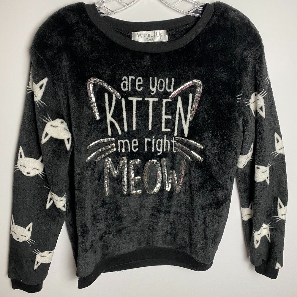 WoundUp ARE YOU KITTEN ME Soft Sweater Sequins